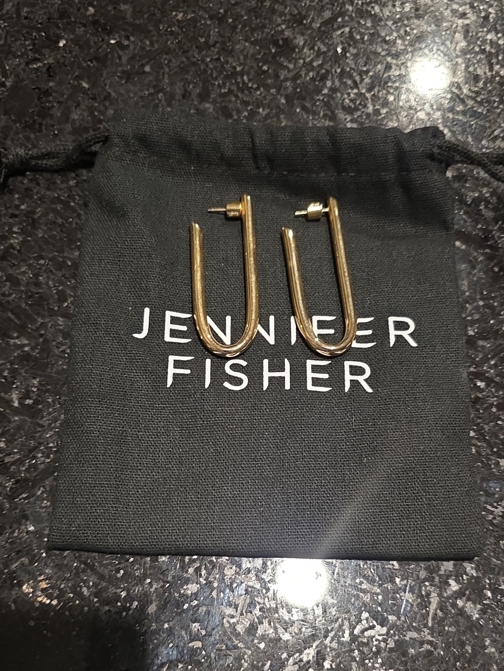 Jennifer Fisher 2" Cortnee Gold Plated U-Shaped Hoop Earrings